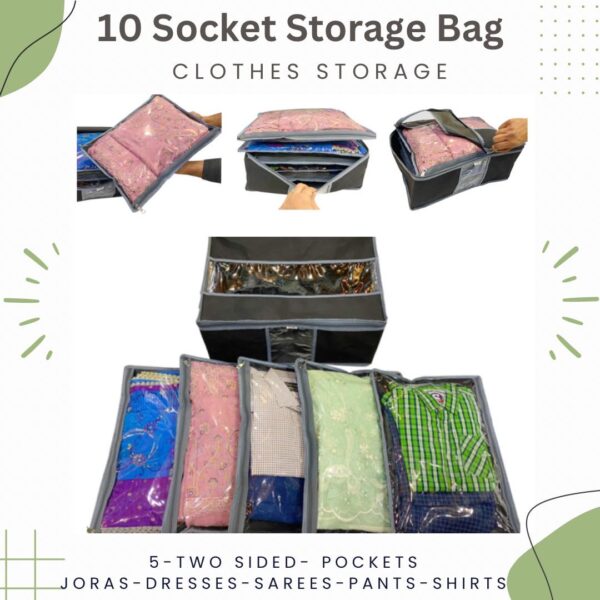 10 Compartment Clothes STORAGE BAG - Image 4