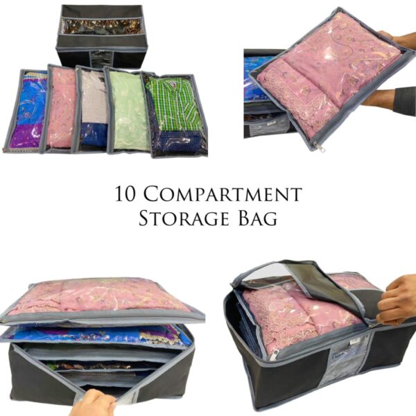 10 Compartment Clothes STORAGE BAG - Image 2