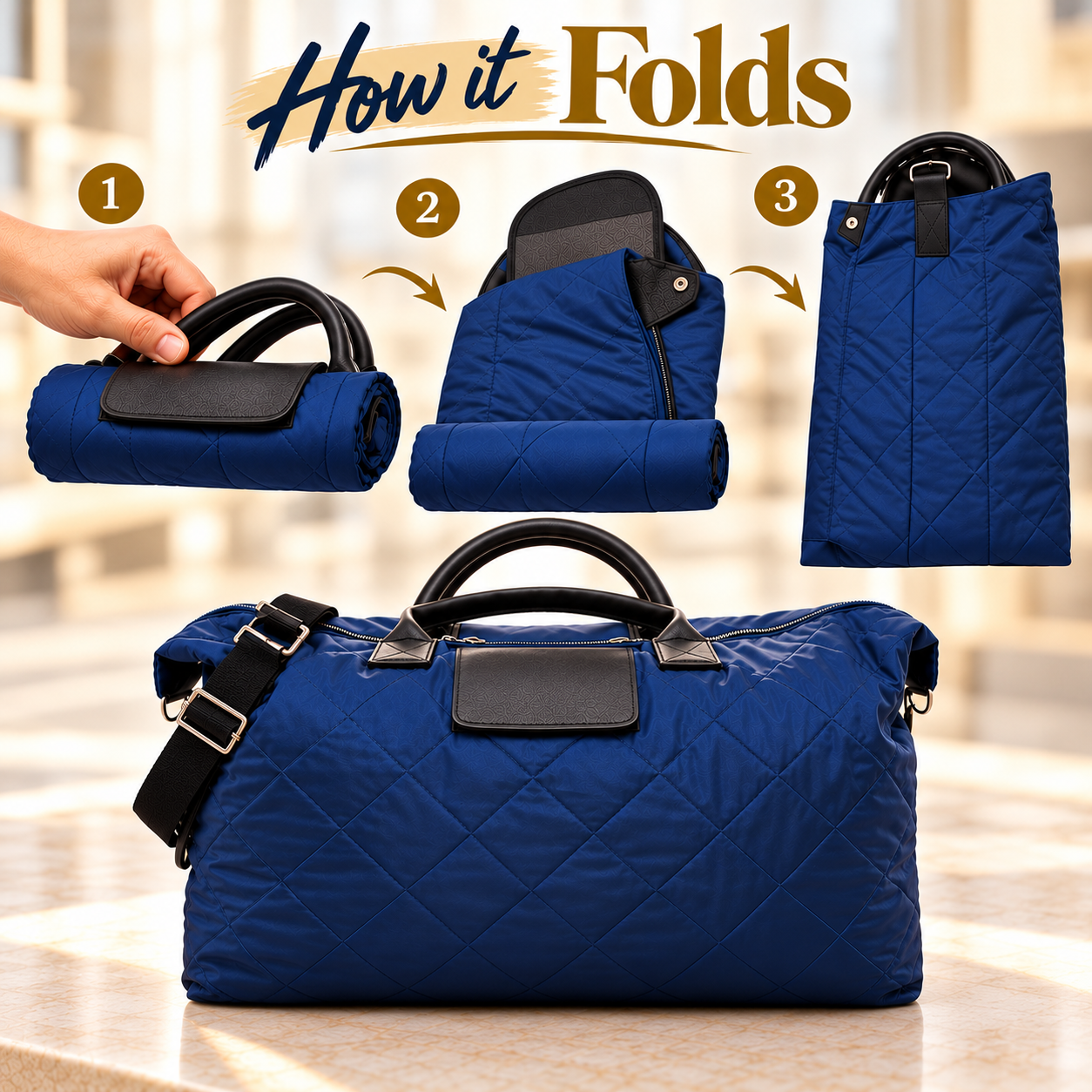 Folding Roll-Up Bag - Image 4